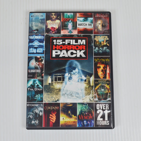 15-Film Horror Pack DVD Over 21 Hours Room 33, Watch Me, Final Spawn, Curtains