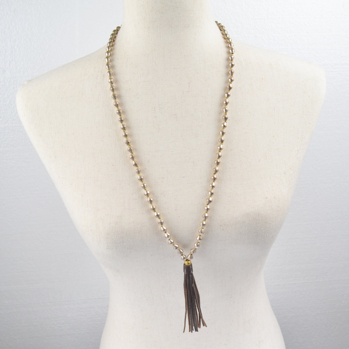 NEW Noonday Extra Long Warm selling Tone Beaded Necklace