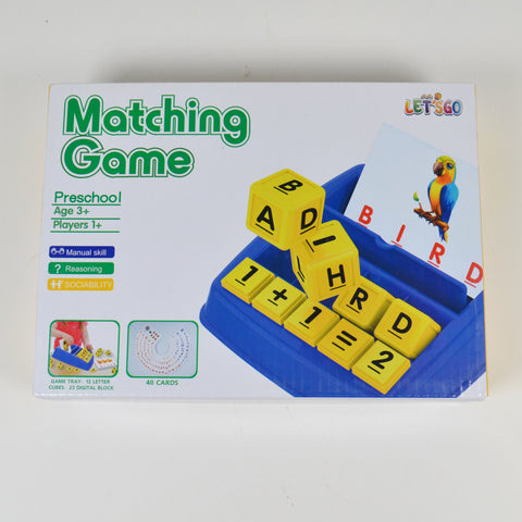 Matching Letter Alphabet Game Number Spelling Reading Preschool Game Ages 2-8