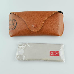 Original Ray Ban Sun Glass Case - Brown Textured - Snap Close Soft Glasses Case