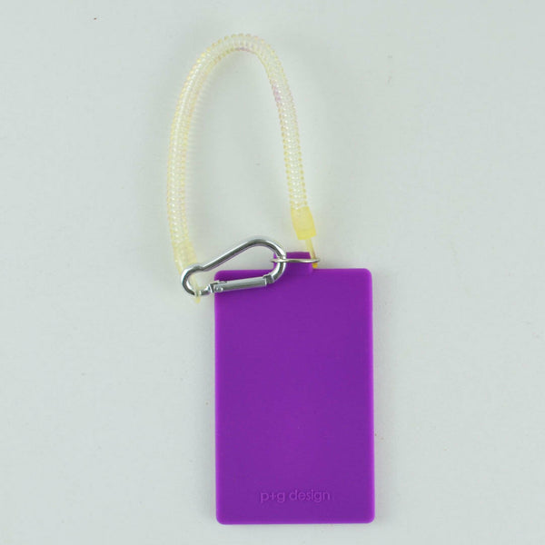 Silicone ID Tag with Lanyard Credit Card Holder - KAI SATSU P+G Designs - Purple