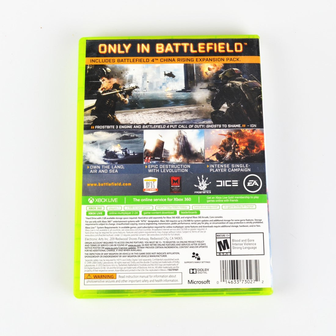 Battlefield 4 - PlayStation 3 w/ China Rising Expansion Pack PS3 Clean