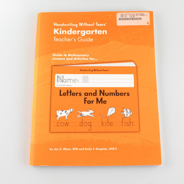 Handwriting Without Tears Kindergarten Teacher's Guide by  Olsen, Knapton + Bonus