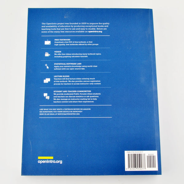 OpenIntro Statistics: Fourth Edition - Paperback By Diez, Çetinkaya-Rundel, Barr