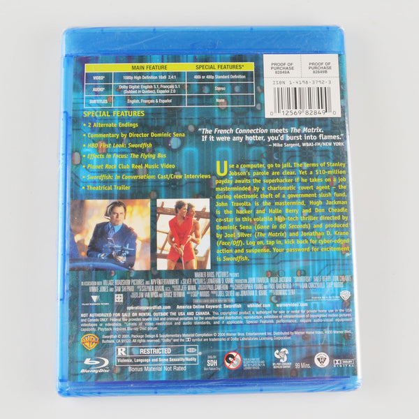 Swordfish (Blu-Ray, 2006) John Travolta, Hugh Jackman, Halle Berry  - NEW
