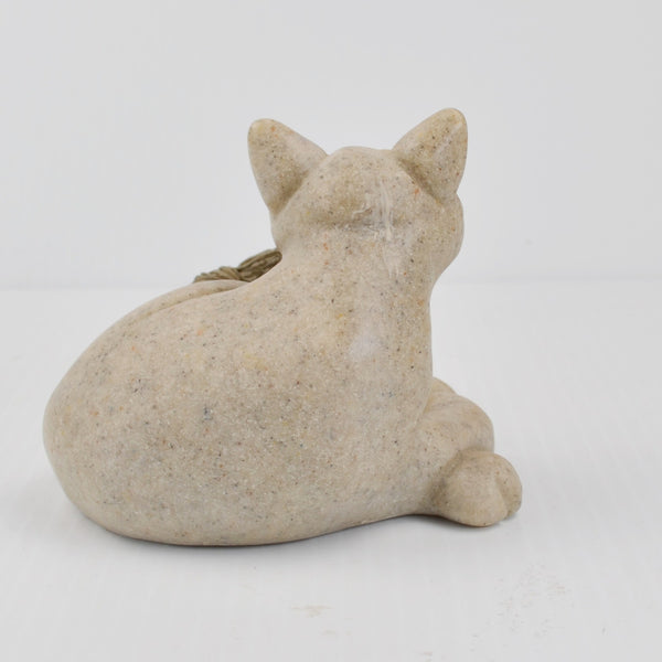 Second Nature Design Quarry Critters Cat Dog Cari, Don Snuggling Figurine 2001
