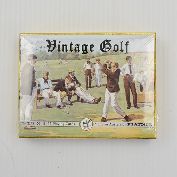 Piatnik Vintage Golf Playing Cards Double Deck Austria - New Sealed