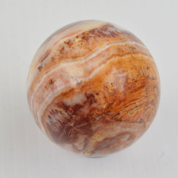 Vintage Alabaster Marble Stone Eggs Polished Brown Swirls Set of 2 w/ Stands 3"