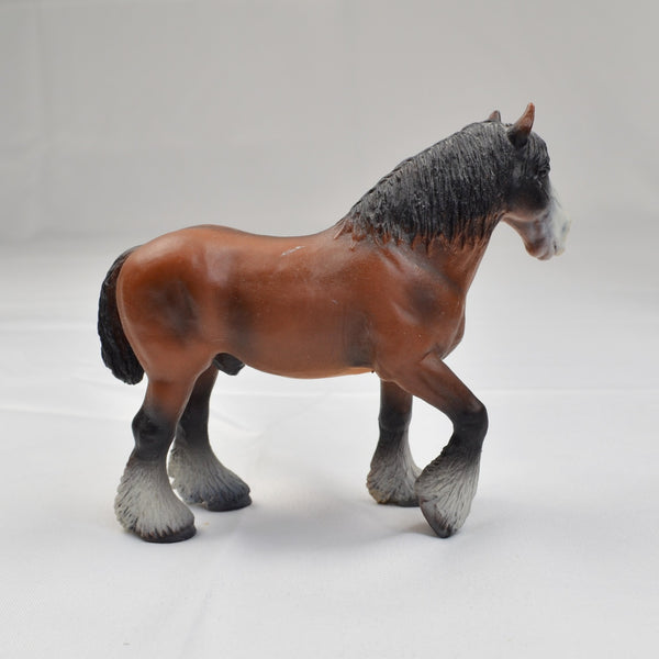 Vintage Schleich Clydesdale Bay Brown White Black Horse Figure Draft Horse 2000