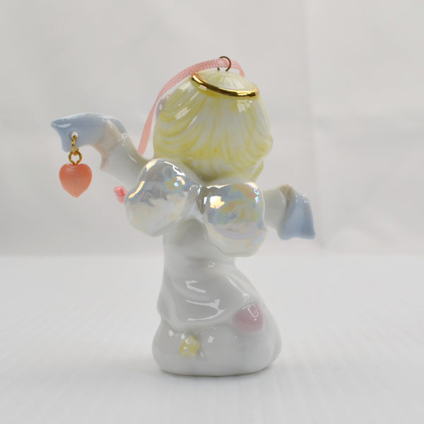 Vintage Christmas Ornament Precious Moments Porcelain Angel Peace on Earth 1998