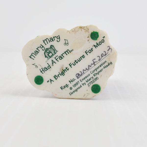 Mary’s Moo Moos Mary Mary Had A Farm “A Bright Future For Moo” 1997 Enesco Resin