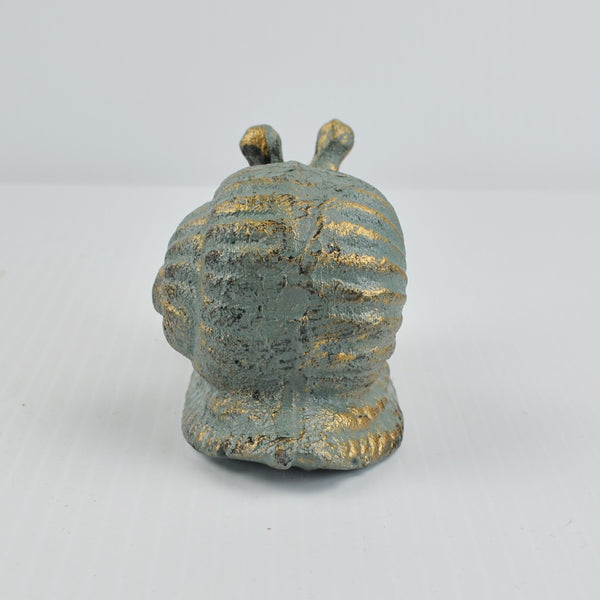 Garden Snail Cement Sitter - Garden Plant Decoration Statue Figurine 3" Tall