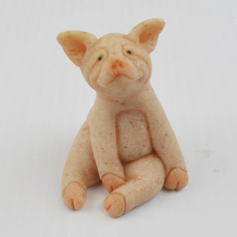 Second Nature Design Quarry Critters Pixy Pig - Sitting Pig Figurine 2000