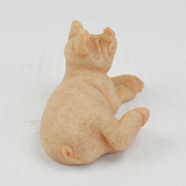 Second Nature Quarry Critters Patch Pig - Laying Stone Pig Figurine - 2000