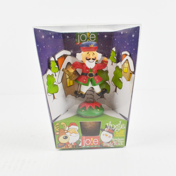 Christmas Nutcracker Jingle Top Bottle Rocker - Wine Cork, Liquor Bottle Stopper