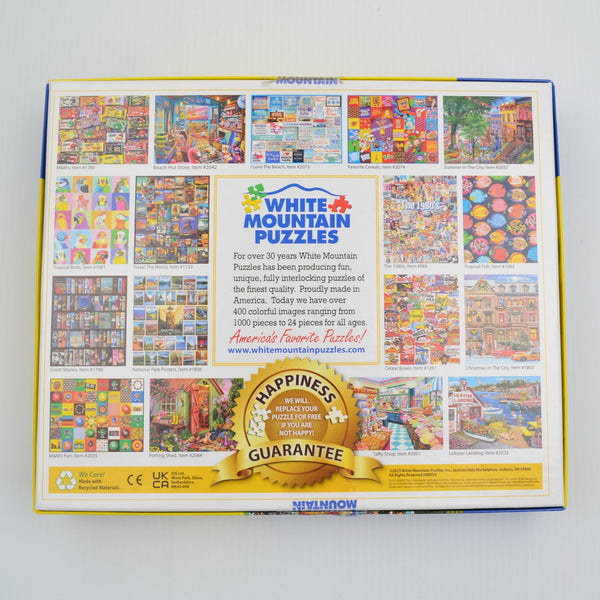 White Mountain Collage Puzzle - Farm Calendar 1000 Piece Jigsaw Puzzle - 24 X 30