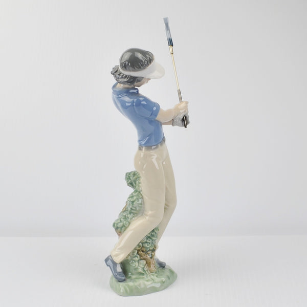 Vintage Lladro NAO Porcelain "Fore!" Golfer Figurine Golf Swing 451 Spain 1985
