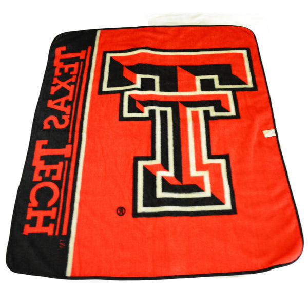 TEXAS TECH Soft Fleece Throw Blanket 50x60" NCAA College Collegiate Red Raiders
