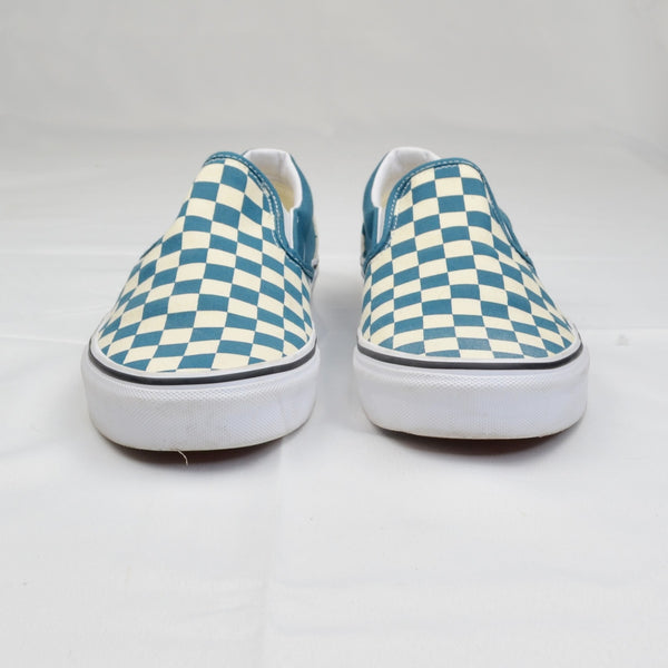 Vans Classic Slip On Sneakers Checker Board Blue & White Men’s 8.5 Women’s 10