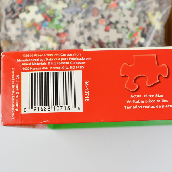 Springbok Christmas Puzzle - Christmas Doorway - 1000 Pc Jigsaw Like Watercolor