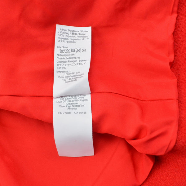 J. Crew Women’s Red Peacoat Wool Blend Size 16 Double Breasted Stadium Coat