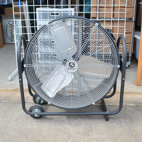 Strongway 24" Drum Fan - 2 Speed - Tilting Direct Drive Shop Fan