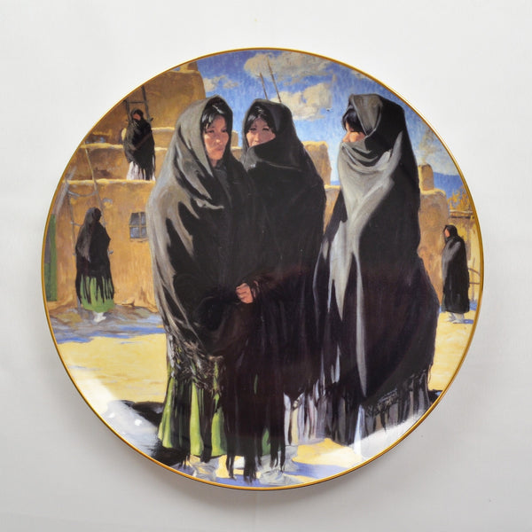 BNSF Railway Collector Plate- Taos Girls 1997 Burlington Santa Fe Railroad Award
