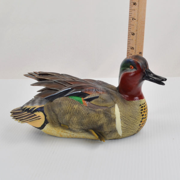 Sam Nottleman Preen Green Wing Teal Duck Decoy - Loon Lake by Wild Wings - 5090