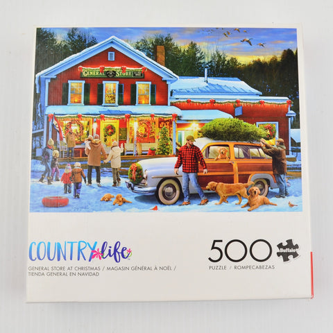 Country Life - General Store at Christmas - 500 Piece Buffalo Jigsaw Puzzle