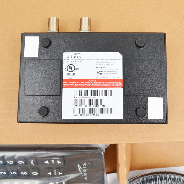 ARRIS HD -DTA100u/4300/000 Digital Transfer, Remote, Cable, AC Power Adapter NEW