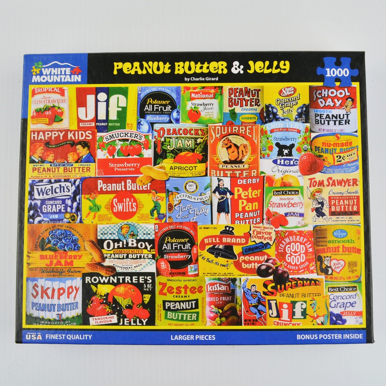 White Mountain Collage Puzzle - Peanut Butter & Jelly 1000 Piece Jigsaw Puzzle