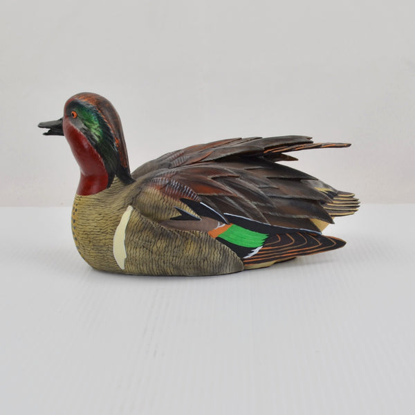Sam Nottleman Preen Green Wing Teal Duck Decoy - Loon Lake by Wild Wings - 5090