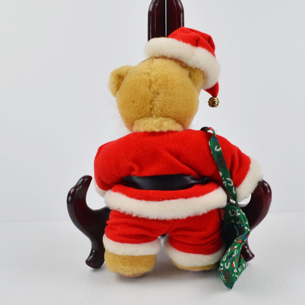 Madame Alexander Santa Bear Christmas, Bear in Satin Dress - 8" Jointed Lot of 2