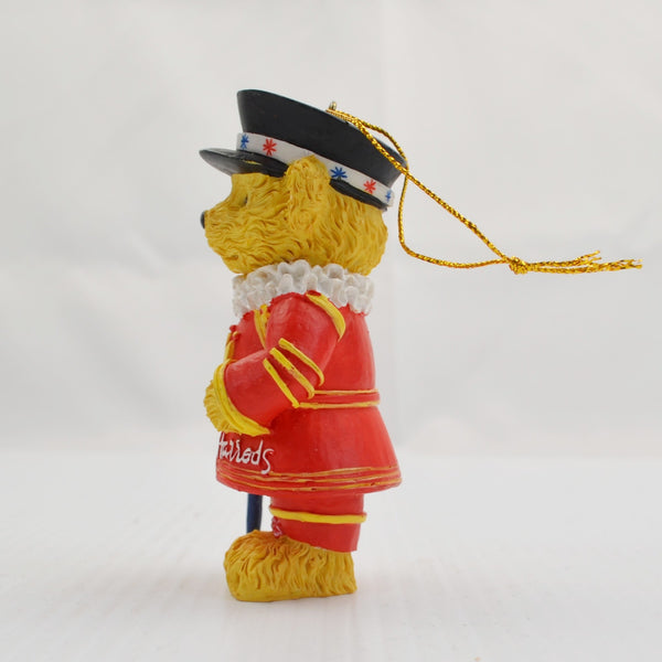 Vintage Harrods Teddy Bear Ornament Beefeater Guard Christmas London Holiday