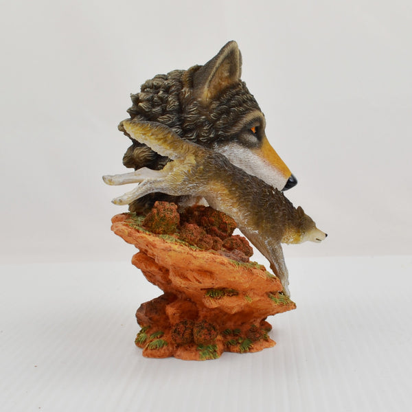 Hamilton Wolf Sculpture Figurine Path of Courage - Soul of Nature Collection 99