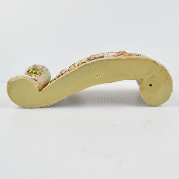 Nativity Scene 3D Embossed Scroll Design Advent Candle Holder - Christmas Decor