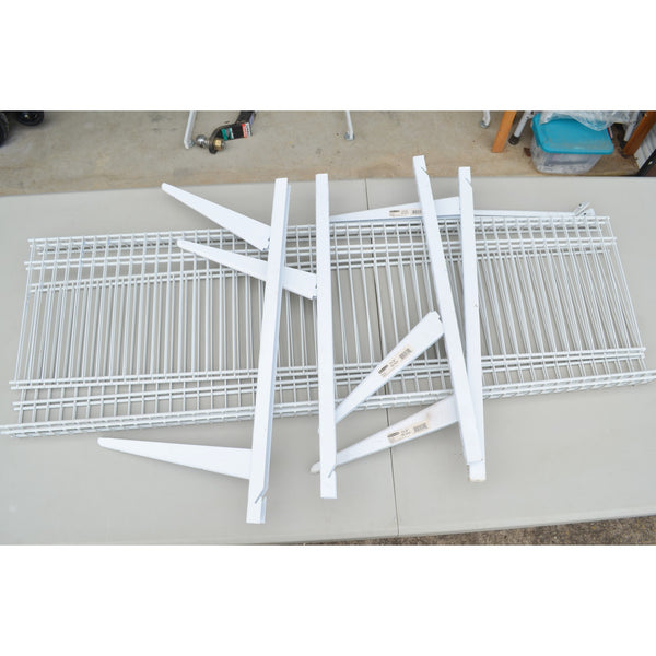 Rubbermaid 4 Foot Long Wire Closet Shelving, 12" Deep with Wall Brackets