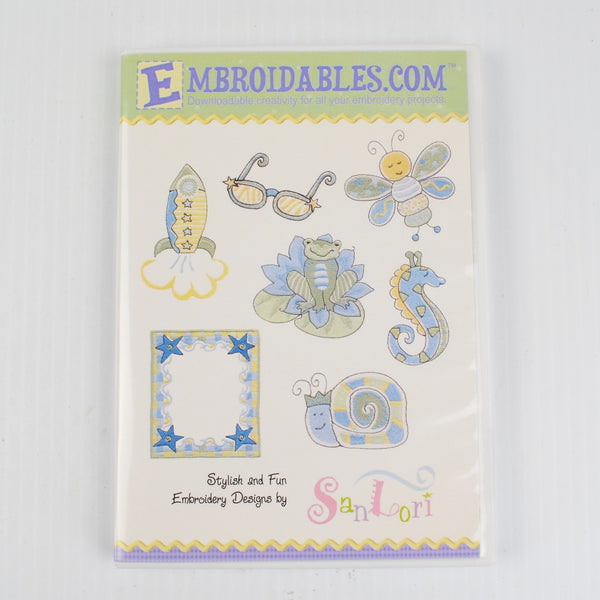 Baby Boy Embroidery Designs Lot of 2 CDs by San Lori, My Minds Eye - Blue Baby