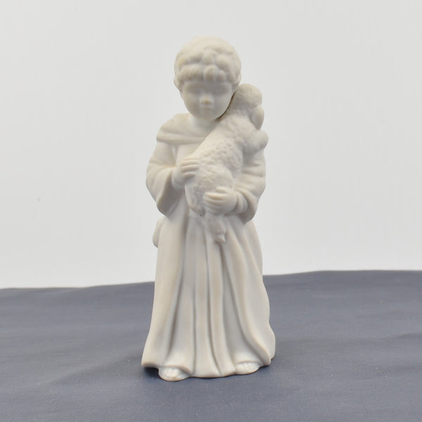 Avon Nativity Collectibles Shepherd Boy Porcelain Bisque Figures - 1983 in Box