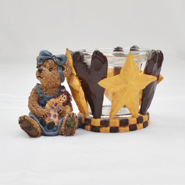 Boyds Bears Sally Quignapple w/Annie Candle Votive Holder - Ole Friends Are Best
