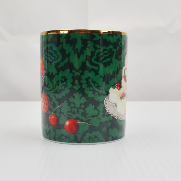 Andrea by Sadek Cherry Cake Coffee Mug "Les Delices" Japan Porcelain Vintage