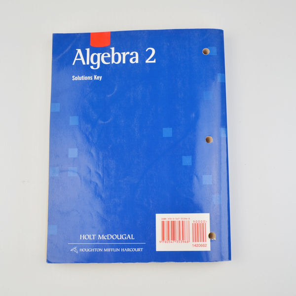 Holt McDougal Algebra 2 Solutions Key - Worked Out Solutions (1152)