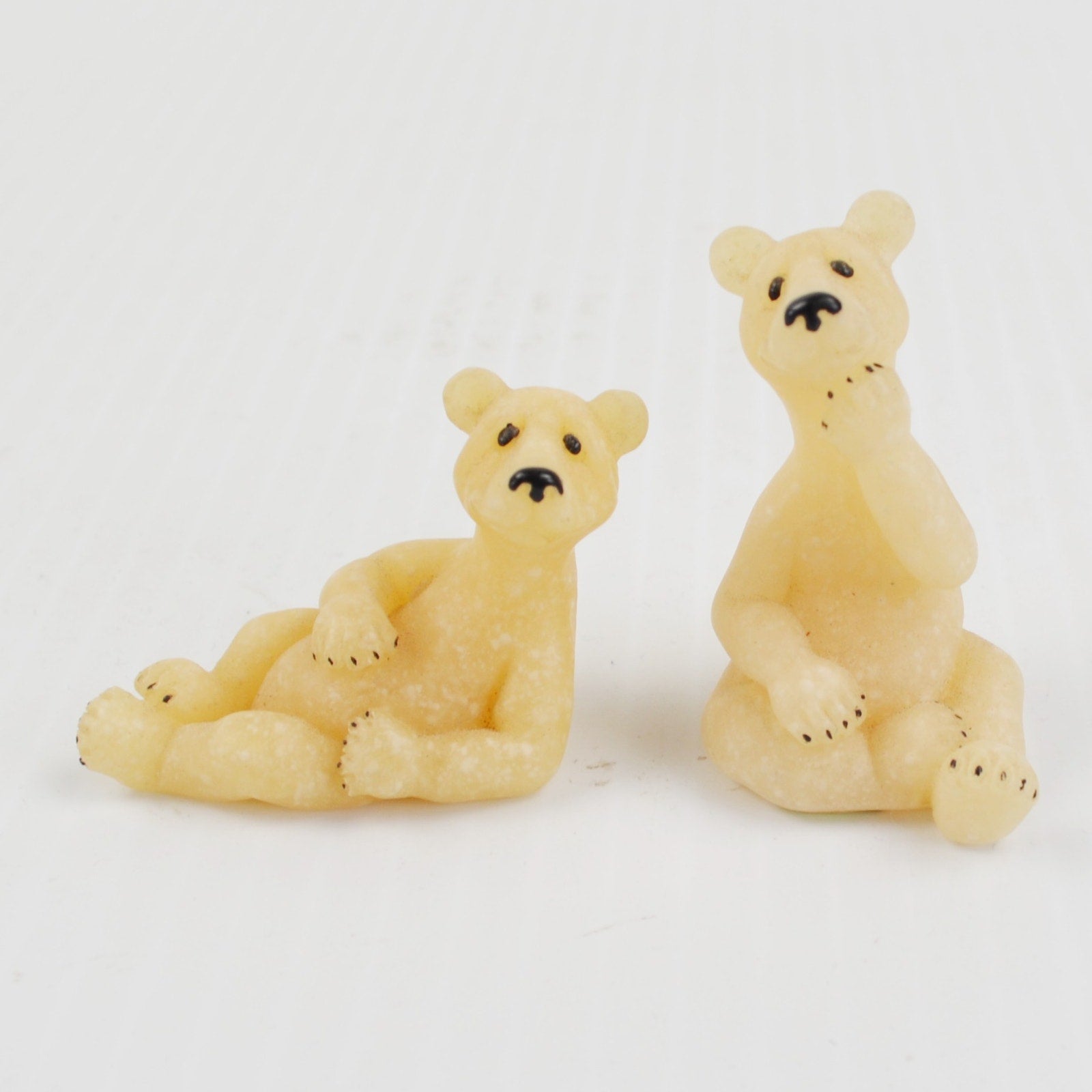 Second Nature Design Quarry Critters Miniature Polar Bear Figurines - Lot of 2