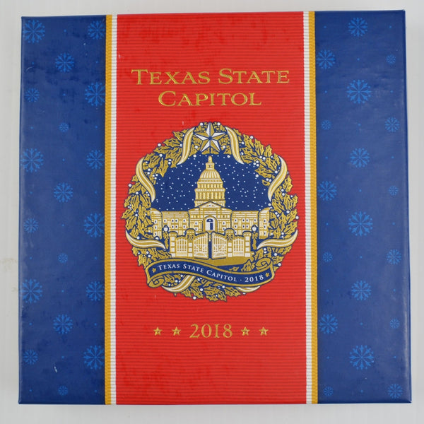 2018 Texas State Capitol Ornament - Booklet - Texas Capitol Christmas Wreath NEW