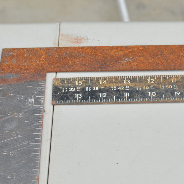2 Vintage Square Rulers - Master Mechanic Made in USA - Some Rusty