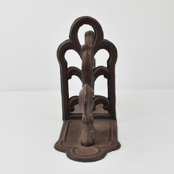 Cast Iron Fleur De Lis Bookends Heavy French New Orleans Style Book Ends Decor
