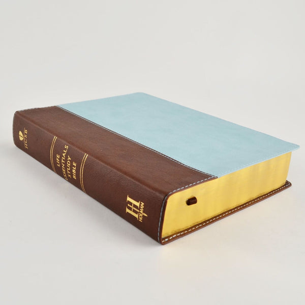 Life Essentials Study Bible - Blue Brown Duotone - Signed by Gene Getz - NEW
