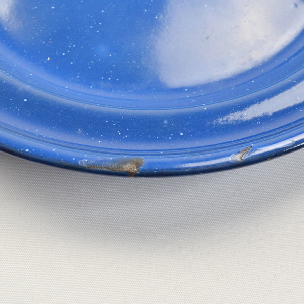 Blue Speckled Enamelware Camping Dishes Set of 4 Plates & 4 Bowls - 8 Pieces