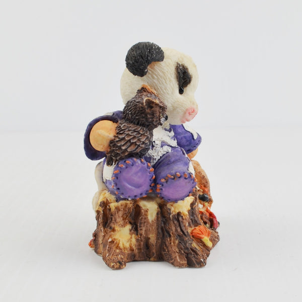 Mary’s Moo Moos “Who Are Moo” 1996 Enesco Cow Skeleton Owl Halloween Figurine