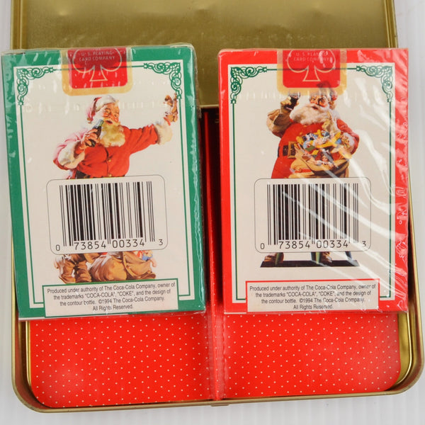 Vintage Coca-Cola Nostalgia Playing Cards - 3 Tins, 6 Sealed Decks 1994, 95, 96